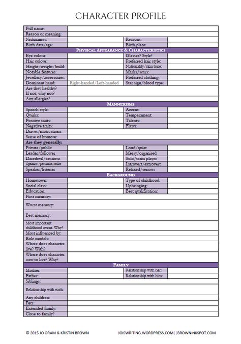 NaNoWriMo is just over the hill now. Why don't we dig a little deeper into the minds and details of our characters before we embark on that adventure? Character Profile and Interview Detailed Character Sheet Template, Character Profile Example, Interview Your Character, Character Details Template, Character Detail Sheet, Oc Info Sheet Template Detailed, Character Information Template, Character Making Template, How To Write A Character Profile