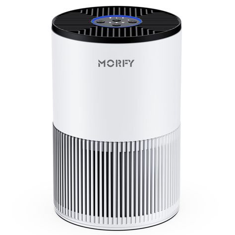 MORFY Air Purifiers for Bedroom Home with H13 True HEPA Air Filter for Smoke, Dust, Pet Dander, Odors, Pollen, with Timing, Low Noise(Sleep Mode:22DB), 3 Modes, Quiet Air Cleaner(White+Black) Small Air Purifier, Room Air Purifier, Car Air Purifier, 360 Design, Car Smell, Hepa Air Purifier, Air Purifiers, Pet Dander, Smart Tech