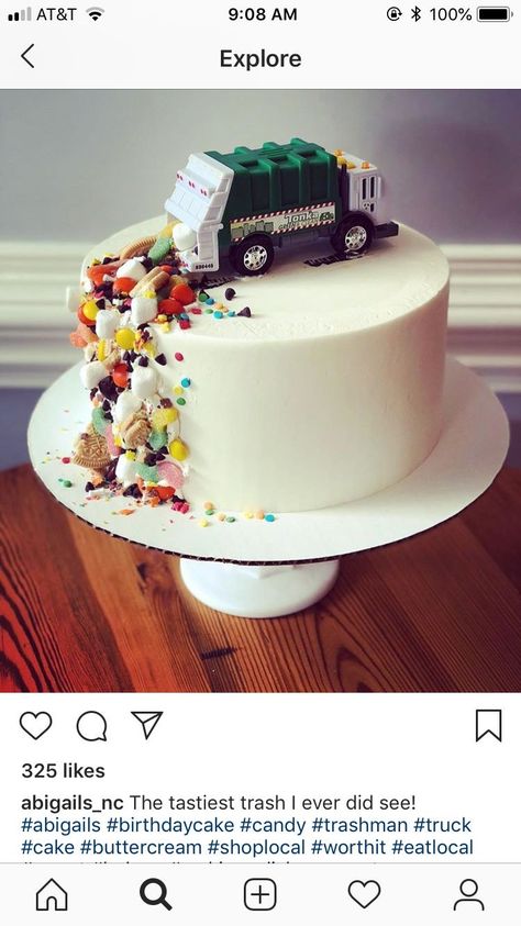 Dump Truck Cakes, Truck Birthday Cakes, Hedgehog Cake, Truck Cake, Truck Cakes, 3rd Birthday Cakes, Beautiful Birthday Cakes, Trucks Birthday Party, Simple Birthday Cake