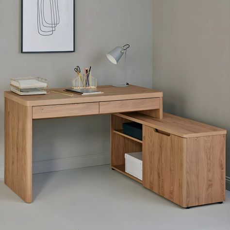 Morfield L-Shaped Computer Desk, The Perfect Corner Desk for your workspace! .⁠ .⁠ .⁠ ⁠.⁠ .⁠ .⁠ ⁠ #yandzhome #furniture #homeoffice #homeofficedecor #homeofficeideas #homedecor #workspace #cornerdesk #desksetup #desk #deskgoals Office Desk Storage Ideas, Corner Desks, L Shaped Corner Desk, Smart Desk, L Shaped Executive Desk, Corner Desk Office, L Shape Desk, Desk With Hutch, Desk Goals