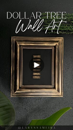 9.5K views · 1.4K reactions | DIY: Moody Dollar Tree Wall Art 🖼️

- Dollar Tree Canva
- Dollar Tree Jenga Game
- Black Paint + Baking Soda
- Rub n’ Buff
- Picture Frame

#diy #diyart #wallart #dollartreediy #homedecor #diyhomedecor #diywallart #dollartreedecor #diycrafts | LARYSSA MEIRA | Neutral Home Decor & DIY | Archer Marsh · Give Me Everything (Stripped Down) Centerpiece With Picture Frame, Dollar Tree Wall Art, Paint Baking Soda, Picture Frame Diy, Jenga Game, Rub N Buff, Give Me Everything, Neutral Home Decor, Frame Diy