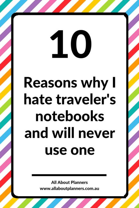 10 Reasons why I hate traveler's notebooks and will never use one - All About Planners Planner Spread Inspiration, Review Notebook, Planner Review, Planner Spreads, Travellers Notebook, Travel Journals, Planner Spread, Organization Printables, Planner Supplies