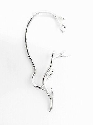 Top Seller for UNIQUE Artisanal Sculpted Silver Antler Ear Crawler Climber Right-Ear Earring, Fashion Jewelry Ear Crawler, Ear Crawlers, Earring Fashion, Ear Earrings, Fashion Jewelry Earrings, Top Seller, Antlers, Rhodium Plated, Silver Gold