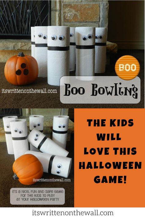 Halloween party game, Boo Bowling, Bowling Game. DIY Bowling Game, Kids Party Game, Adult Party Game.Pumpkin Bowling Ball, Google Eyes, Bowling, Halloween Bowling, Fun Kids Games, Game Tutorial Diy Bowling Game, Pumpkin Bowling, Halloween Bowling, Fun Kids Games, Diy Bowling, Kids Bowling, Family Halloween Party, Halloween Dance, Bowling Games