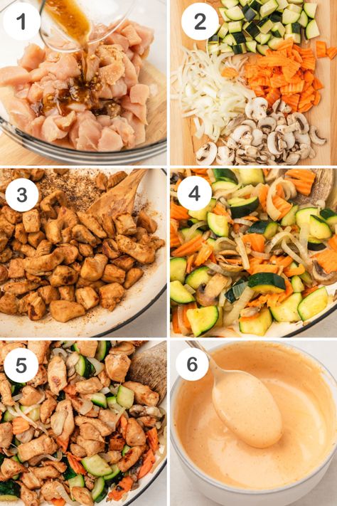 How to make Hibachi at home with this easy hibachi recipe! Turn your home kitchen into a Japanese steakhouse with delicious hibachi bowls filled with rice, chicken, veggies, and homemade yum yum sauce. An easy 30-minute weeknight meal. Hibachi Bowls, Hibachi Recipe, Easy Hibachi, Homemade Yum Yum Sauce, Hibachi At Home, Hibachi Recipes, Yum Sauce, Japanese Steakhouse, Yum Yum Sauce