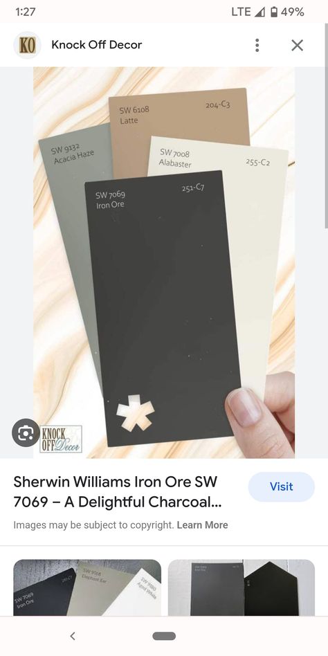 Alabaster And Tricorn Black, Alabaster Sherwin Williams, Iron Ore Sherwin Williams, Sherwin Williams Paint, Iron Ore, Exterior House Colors, Exterior House, Color Combo, Sherwin Williams