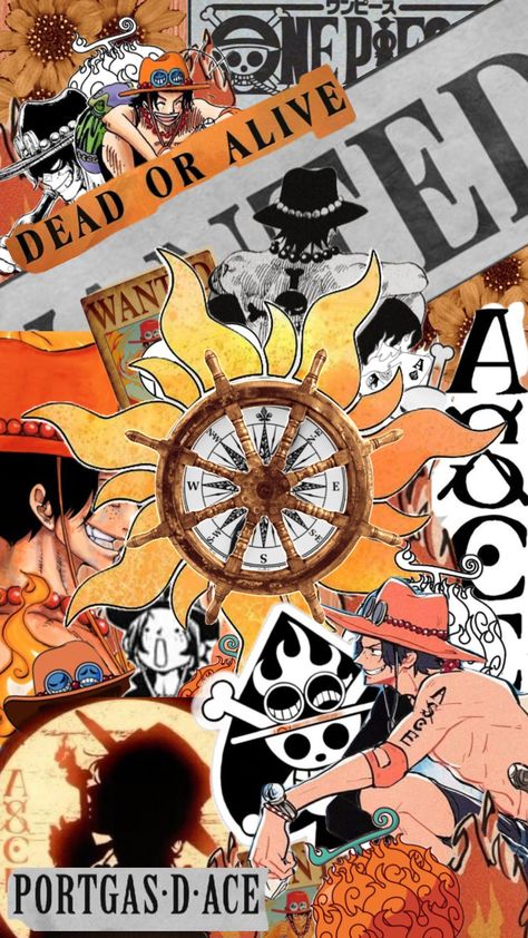 Portgas D Ace One Piece, Orange Anime, One Piece Aesthetic, Sinchan Wallpaper, Ace One Piece, Portgas D Ace, The Pirate King, One Piece Ace, Cool Anime Wallpapers