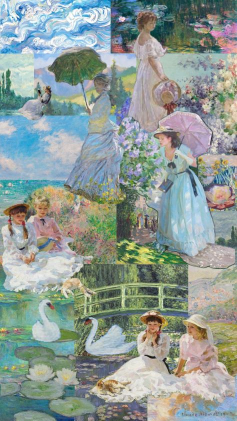 Oh to be a girl in a Monet #monet #spring #impressionism #picnic Monet Spring, Claude Monet Art, Monet Art, Monet Paintings, Creative Illustration, Spring Art, Aesthetic Images, Claude Monet, Painting Style