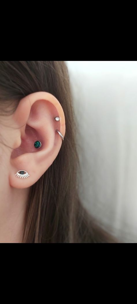 Conch And Double Helix Piercing, Conch Ear Piercing, Double Helix Piercing, Conch Stud, Helix Hoop, Forward Helix, Double Helix, Conch Piercing, Helix Piercing