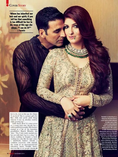 Twinkle Khanna in Sabyasachi. One of my favourite photo of theirs. Akshay Kumar And Twinkle, Akshay Kumar Style, Twinkle Khanna, Bollywood Couples, Akshay Kumar, Indian Bollywood, Pre Wedding Photoshoot, Bollywood Actors, India Fashion