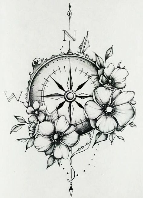 Not all those Who wander are lost Adventure Tattoo, Dragons Tattoo, Compass Tattoo Design, Clock Tattoo Design, Tattoo Zeichnungen, Hawaiian Tattoo, Watch Tattoos, Clock Tattoo, A Compass