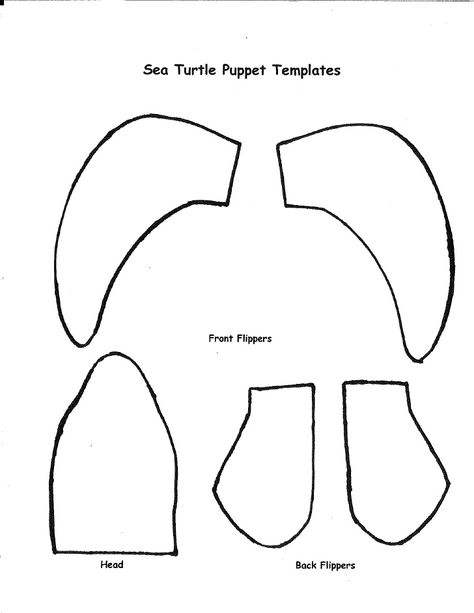 Sea Turtle Template Turtle Puppet, Paper Plate Turtle, Turtle Template, Turtle Classroom, Sea Turtle Craft, Turtle Outline, Turtle Activities, Puppet Template, Under The Sea Crafts