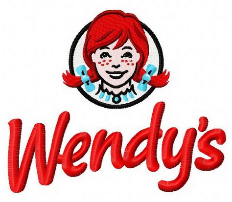 Wendys Logo, Fast Food Logos, Logo Embroidery Design, A Line Denim Skirt, Embroidery Online, Food Signs, Hd Wallpaper Iphone, Machine Embroidery Applique, Logo Food