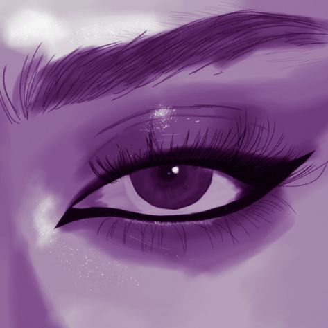 Purple Villain Aesthetic, Purple Eye Aesthetic, Lighting Mac Queen, Purple Eyes Drawing, Purple Skin Character, Purple Eyes Art, Purple Art Aesthetic Painting, Queen Cake Ideas, Purple Eyes Aesthetic