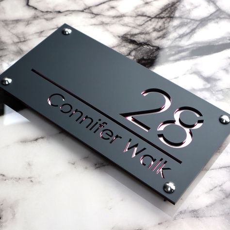 Matt Gray, Personalized Mailbox, Door Number Plaques, Copper Mirror, House Number Plaque, Door Plaques, Rose Gold Mirror, Door Numbers, House Number Sign