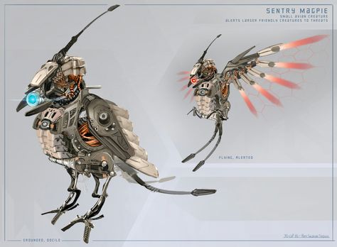 Animal Robot Concept Art, Horizon Zero Dawn Robot, Robot Bird, Space Opera Art, Mechanical Animals, Robot Animal, Drones Concept, Star Wars Droids, Horizon Zero Dawn