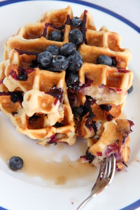 Buttermilk Blueberry Waffles Banana Muffins Cinnamon, Blueberry Waffle Recipe, Waffles Banana, Blueberry Waffles Recipe, Blueberry Waffle, National Waffle Day, Buttermilk Blueberry, Muffins Cinnamon, Berry Pancakes