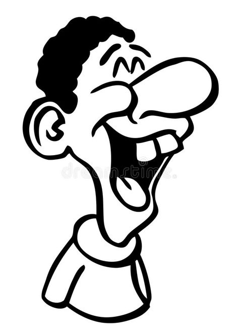 Person Laughing Drawing, Laughing Drawing, Cartoon Laughing, Laughing Man, Laugh Cartoon, Faces Of People, Cartoon Drawings Sketches, Man Drawing, Easy Draw