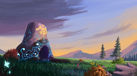 Akkala Shrine [Breath of The Wild] by Seven-Bit Zelda Botw Illustration, Zelda Botw Laptop Wallpaper, Breath Of The Wild Sheikah Slate, Legend Of Zelda Botw Aesthetic, Zelda Wallpaper Aesthetic Pc, Legend Of Zelda Landscape Art, Zelda Breath Of The Wild Scenery, Zelda Breath Of The Wild Landscape, Legend Of Zelda Laptop Wallpaper