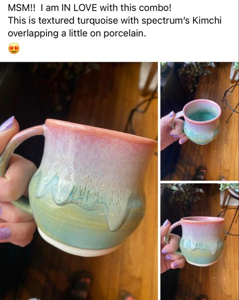 Mug Glaze Ideas, Pink Glaze Recipe, Spectrum Glazes, Glaze Combinations, Glaze Ideas, Pottery Glaze, Ceramic Glaze Recipes, Pottery Painting Designs, Ceramic Glaze