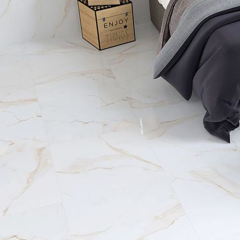 White And Gold Tile, Gold Marble Floor, White Gold Tile, Champagne Bathroom, Beige Marble Tile, Beige Floor Tile, Floor Tile Grout, Marble Effect Tiles, Tiles Living Room