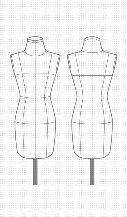 Drawing A Mannequin, How To Draw A Mannequin Fashion, Manaquin Body Reference, Sewing Model Drawing, Sewing Mannequin Drawing, Mannequin Template Fashion Design, Dress Form Drawing, Mannequin Base Drawing, Dress Mannequin Drawing