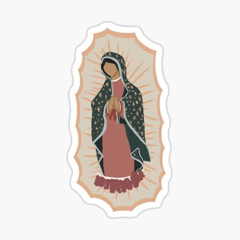 Catholic Design, Catholic Stickers, Mexico Wallpaper, Catholic Wallpaper, God Sticker, Catholic Images, Christian Artwork, Stickers Redbubble, Jesus Wallpaper