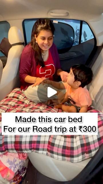 DrNeha Mohit Devgan on Instagram: "Car bed for our Road Trip with Baby😊 use seat belt for safety🙏🏻" Baby Car Bed, Road Trip With Baby, Backseat Bed, Baby Driving Car, Baby Sleeping Bed, Sleeping Hacks, Car Bed, Diy Car, Kids Sleep