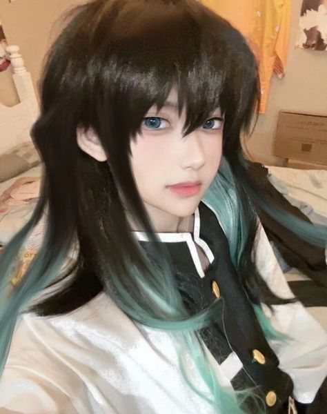 #kny #muichiro #cosplay #anime Muchiro Cosplay, Muichiro Hair, Tokito Cosplay, Muichiro Cosplay, Kny Cosplay, Demon Slayer Cosplay, Snk Cosplay, Cosplay Cute, Anime Villians