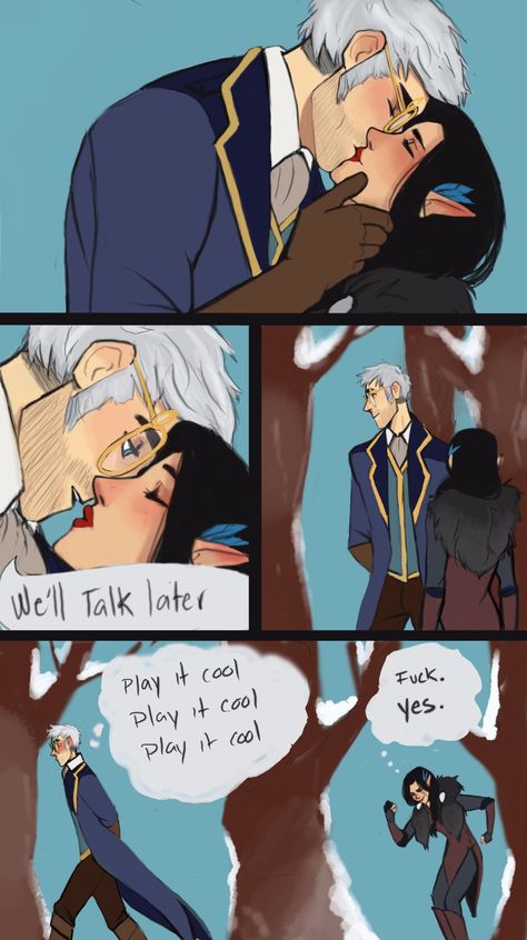 The moment we've all been waiting for: The Percy-Vex kiss!!!!!! Critical Role Percy, Critical Role Comic, Critical Role Characters, Dungeons And Dragons Memes, Critical Role Fan Art, Vox Machina, D&d Dungeons And Dragons, Ex Machina, Critical Role