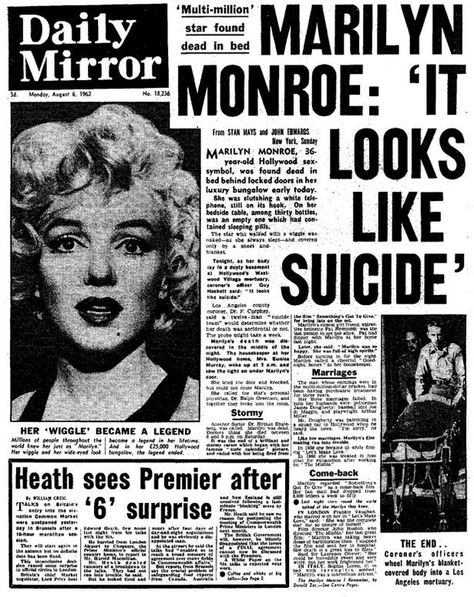 Marilyn Monroe Newspaper, Marilyn Monroe Books, Holographic Universe, Marilyn Monroe Life, John Edwards, Elephant Birthday, Marilyn Monroe Photos, Daily Star, Norma Jeane