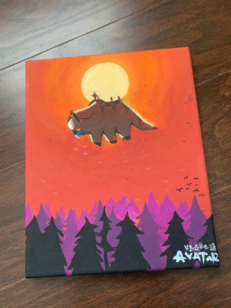 #painting #painting #art #avatar  #acrylic #artist #artwork Painting Ideas On Canvas Studio Ghibli, Atla Painting Canvas, Avatar The Last Airbender Painting Easy, Avatar Painting Ideas, Avatar Aang Painting, Atla Painting Ideas, Avatar The Last Airbender Painting Ideas, Avatar Acrylic Painting, Avatar Canvas Painting