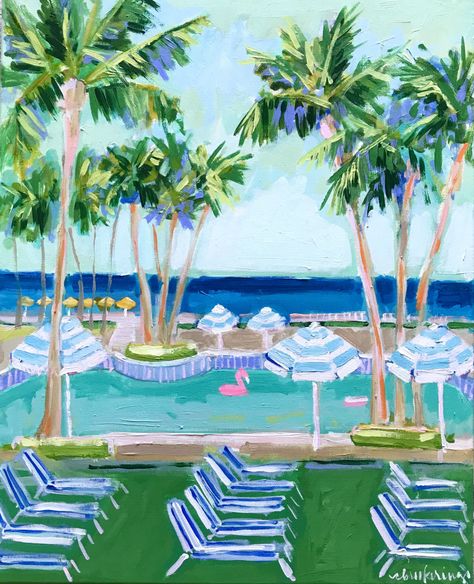 Palm Beach Series! – Life Is Art C Brooke Ring, Life Is Art, Beachy Art, Lilly Pulitzer Prints, Background Painting, Southern Artist, Tropical Painting, Florida Art, Beach Artwork