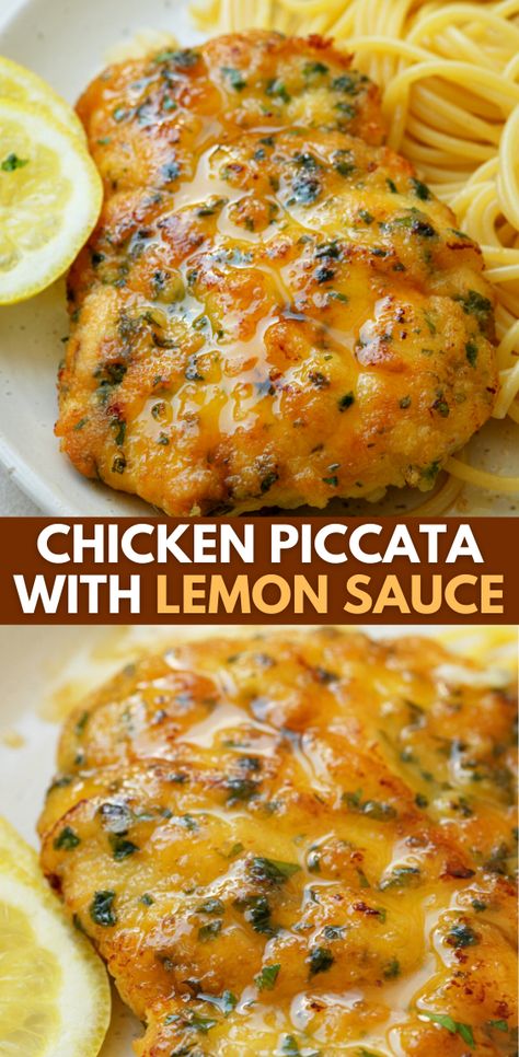 CHICKEN PICCATA WITH LEMON SAUCE Boneless Skinless Chicken Breast Recipes Skillet, Boneless Skinless Chicken Breast Recipes Healthy, Skinless Boneless Chicken Breast Recipes, Chicken Piccata With Lemon Sauce, Boneless Chicken Breast Recipes, Pork Marsala, Boneless Skinless Chicken Breast Recipes, Skinless Chicken Breast Recipes, Barbecue Meatballs