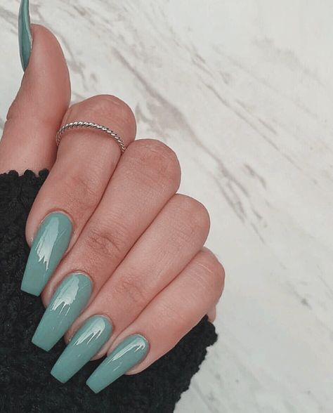 💸@kjerstynjordheim🔥spotify/apple @ Baby KJ🍔 Acrylic Nails Natural, Natural Acrylic Nails, Gel Pedicure, French Pedicure, Green Nail, Simple Acrylic Nails, Fall Acrylic Nails, Almond Acrylic Nails, Nail Swag