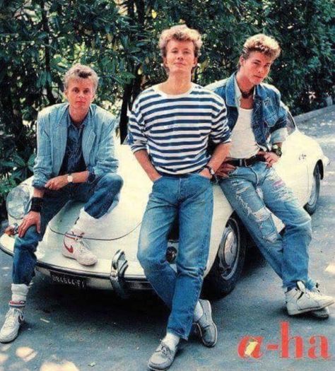 #a-ha #Morten Harket #Magne Furuholmen #Mags #Paul Waaktaar 80s Teenage Fashion Men, 1989 Mens Fashion, 1981 Mens Fashion, 80s Italian Fashion Men, Men In 80s, Italian 80s Fashion, 1990 Mens Fashion, 80s Mens Fashion 1980s Outfit, 80s Fashion Men 1980s