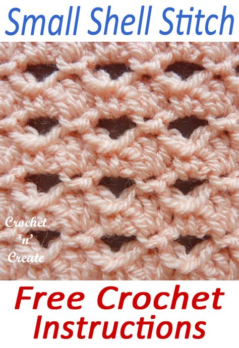 Free crochet pictorial for small shell stitch, learn from my step by step pictures on #crochetncreate #crochetstitches #crochettutorials #crochetpictorials #freecrochet #crochet #howto #crochetpatterns #freecrochetpatterns #easypatterns #freepatterns #forbeginners #diy #crafts Crocheted Stitches, Crochet Blanket Stitch, Crochet Baby Shawl, Trinity Stitch, Crochet Blanket Stitch Pattern, Crochet Baby Blanket Free Pattern, Baby Shawl, Crochet Small, Crochet Stitches For Blankets