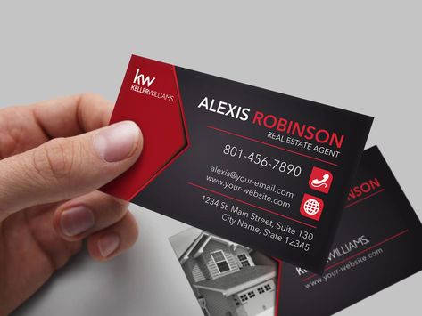 Keller Williams Business Card Templates Real Estate Business Card Design, Keller Williams Business Cards, Fun Business Card Design, Flash Card Template, Real Estate Business Card, Realtor Business Cards, Restaurant Business Cards, Web Advertising, Weekend Ideas