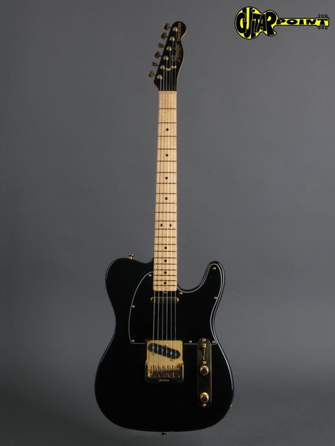 1981 Fender Telecaster - Black & Gold (Ltd Collectors edition)-Vi81FeTeBlkGldCE14492 Fender Telecaster Black, Black Telecaster, Fender Tele, Telecaster Custom, Lunar Moon, Telecaster Guitar, Custom Electric Guitars, Orange Interior, Logo Art