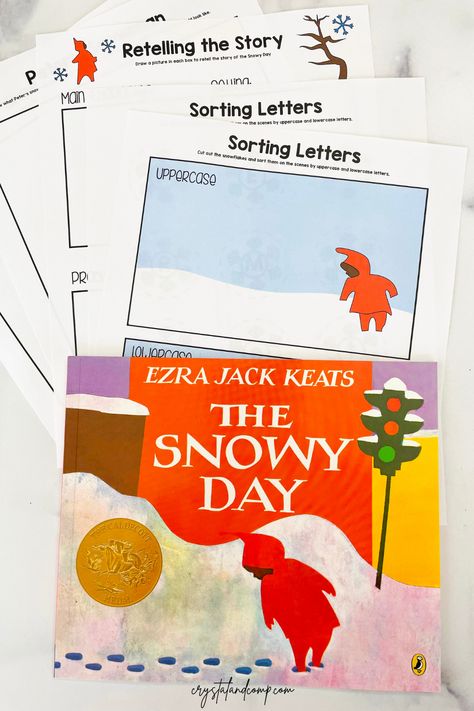 If The Snowy Day is a book on your homeschool or classroom read aloud list, these free printable companion printables are the perfect addition The Snowy Day Book, Christmas Read Aloud, Clothes Study, The Snowy Day, Letter Sorting, Letter Sort, Read Aloud Activities, Slp Activities, Snow Theme