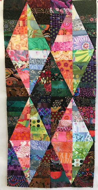 The Objects of Design: Diamonds Under Pressure: Project Quilting Challenge #4 Diamond Quilts Ideas, Diamond Quilts, Lou Diamond Phillips, Kaffe Quilts, Block Quilts, Big Block Quilts, Kaffe Fassett Quilts, String Quilts, Scrap Quilt Patterns