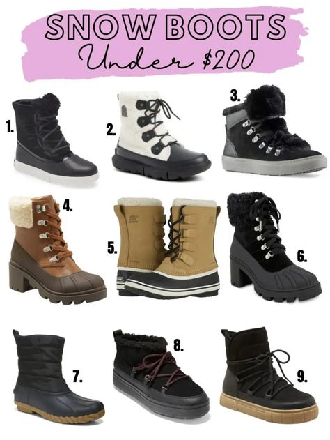 CUTE SNOW BOOTS UNDER $200 - GOLD COAST GIRL #snowboots #winterboots #winterfashion #fashion #fashionblog #styleblog #winterstyle #boots #shoes Cute Snow Boots, Black Duck Boots, Camel Boots, Comfortable Slippers, Chunky Wool, Moon Boots, Duck Boots, Blogger Style, Boots And Sneakers