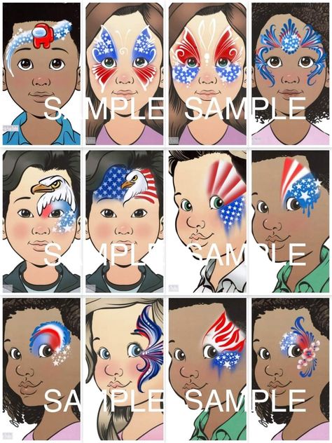 Flag Face Paint, Flag Face, Spirit Week, Facepaint, July 4th, Face Painting, Maquillaje De Ojos, Fourth Of July, Face Paint