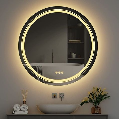 Smart Mirror Bathroom, Trendy Bathroom Decor, Mirror Design Ideas, Illuminated Bathroom Mirror, Plants Interior, Bathroom Mirror Design, Mirrors For Makeup, Backlit Mirror, Smart Mirror