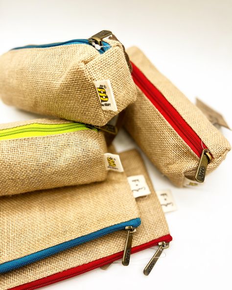 Jute zipper ecofriendly pouch handcrafted by @bee.kraft All our products are sourced carefully and handcrafted for you. Our pouches will help you organise you creative space. Our handcrafted pouches are available in assorted colours & sizes. . . #beekraft #pouch #jutebags #jute #zipperpouch #handmade #giftideas #madeinindia #plasticfree #makeinindia #reuse #stationery #bag #zipper #stationerylover #ecofriendlyfashion #school #natural #naturalproducts #pencilpouch #pencase #accessories #workwea Jute Pouches, Jute Bags, Eco Friendly Fashion, Pencil Pouch, Pen Case, Creative Space, Plastic Free, Small Bags, Zipper Pouch