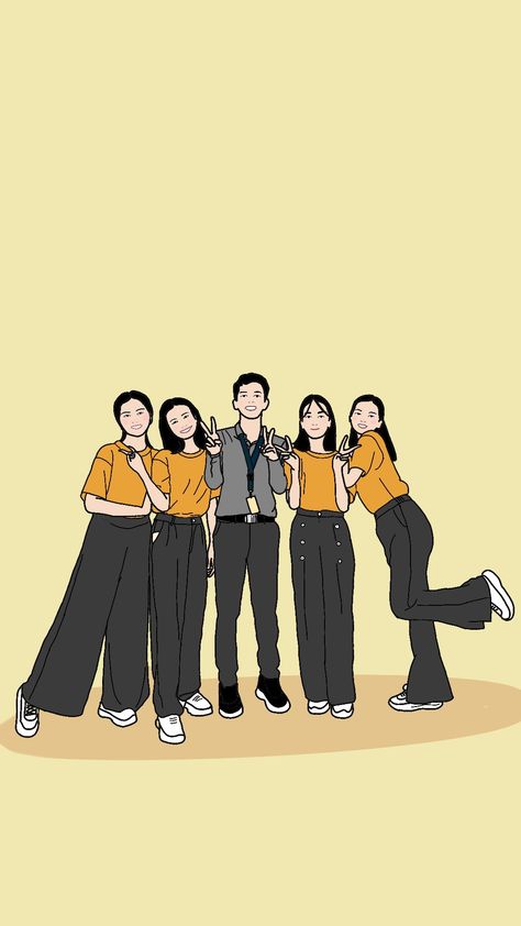 #ibispaint #art #digitalart #2023 #siblings #five #trend #wallpaper #drawing #simple Siblings Aesthetic Wallpaper, Five Siblings Aesthetic, Brother Sister Cartoon Sibling, Sibling Wallpaper, Siblings Cartoon, Siblings Wallpaper, Cartoon Siblings, Siblings Drawing, Ibispaint Drawing