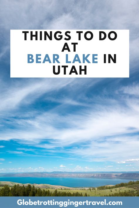 Bear Lake in Utah offers a lot of fun adventures for families. Check out our list of things to do at Bear Lake! Bear Lake Utah, Utah Lakes, Fun Adventures, Utah Travel, Big Bear Lake, Amazing Race, Bear Lake, List Of Things, The Best Day