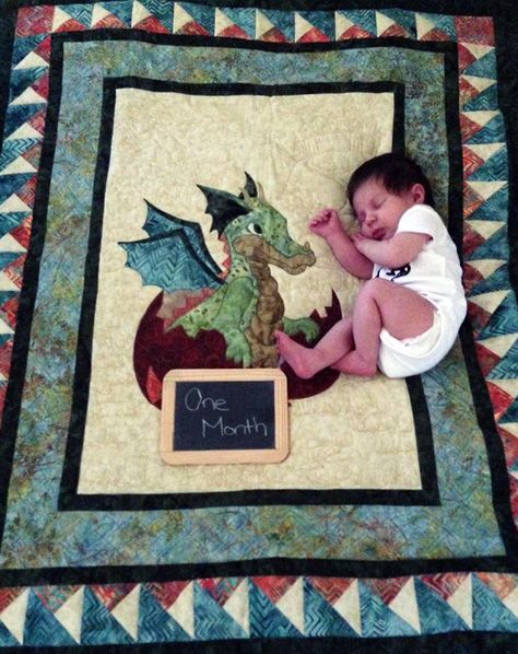 Mythical Nursery, Dragon Baby Quilt, Dragon Quilts, Hippo Nursery, Castle Quilt, Baby Boy Quilt Patterns, Cute Baby Dragon, Dragon Baby Shower, Dragon Quilt