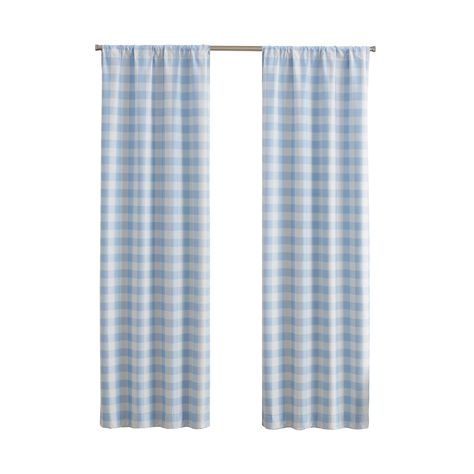 Today Buy Your Zone Gingham Light Blue Plaid Blackout Panel Pair, 37" x 84" at Walmart.com Walmart Curtains, Gingham Curtains, Tie Up Shades, Plaid Curtains, Light Blue Plaid, Cute Curtains, Blackout Panels, Window Treatments Bedroom, Kid Rooms