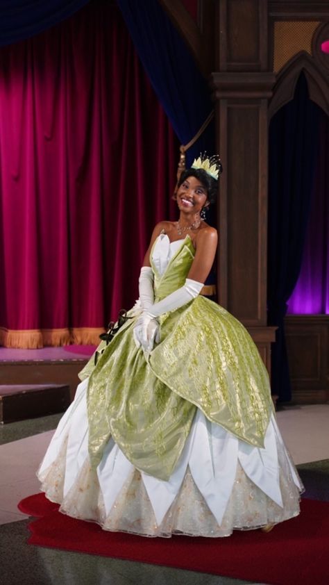 Princess Tiana Dress Gowns, Princess Tiana Cosplay, Tianas Dress, Princess And The Frog Prom Dress, Princess And The Frog Dress, Tiana Cosplay, Princess Tiana Costume, Princess Tiana Dress, Princess Tiana Birthday Party